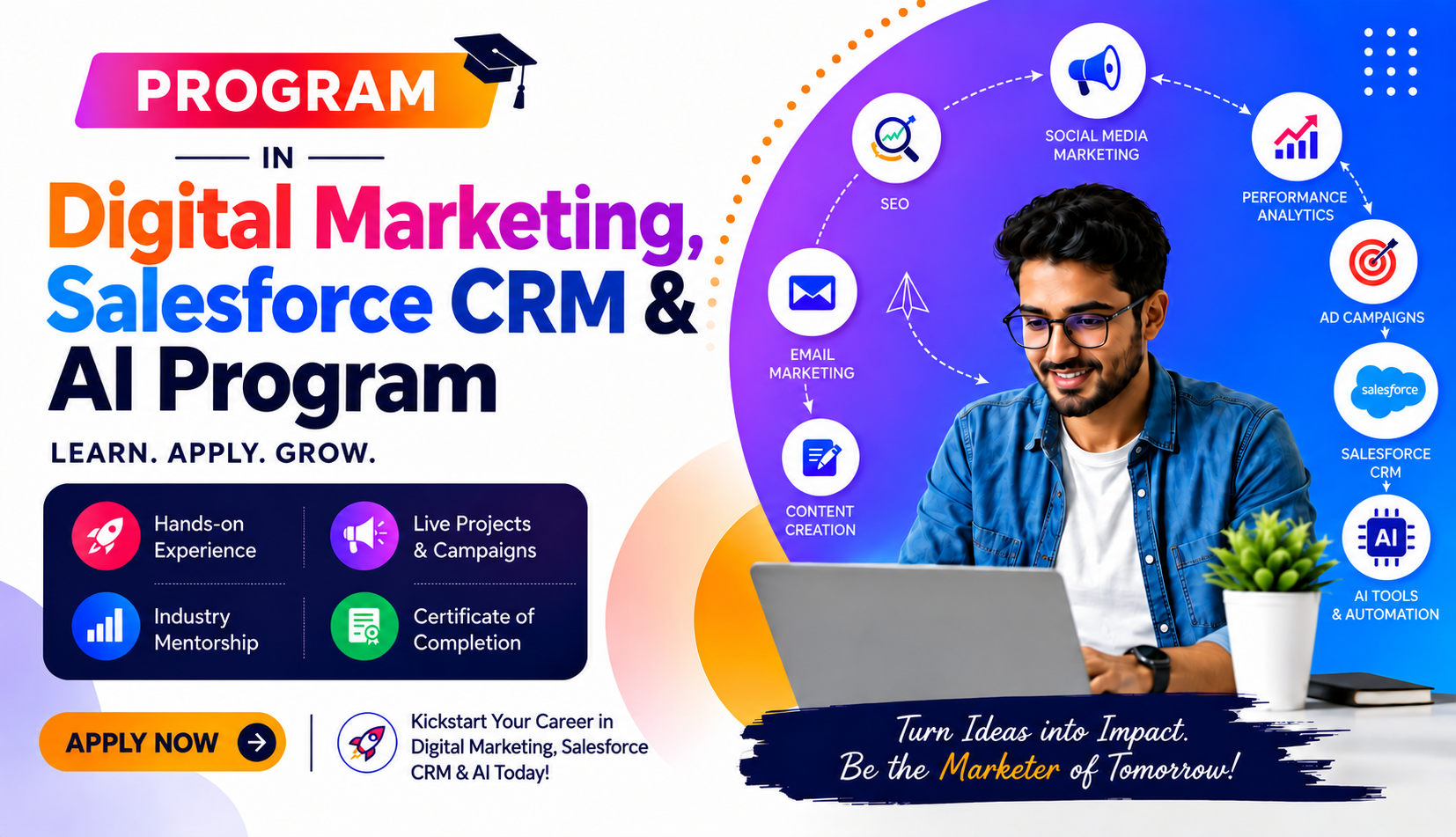 Digital Marketing, Salesforce CRM & AI Program